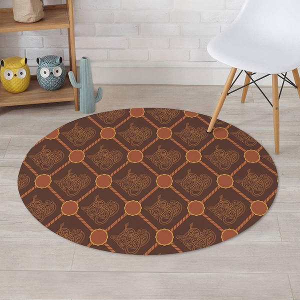 Ethnic Celtic Viking Norse Round Rug