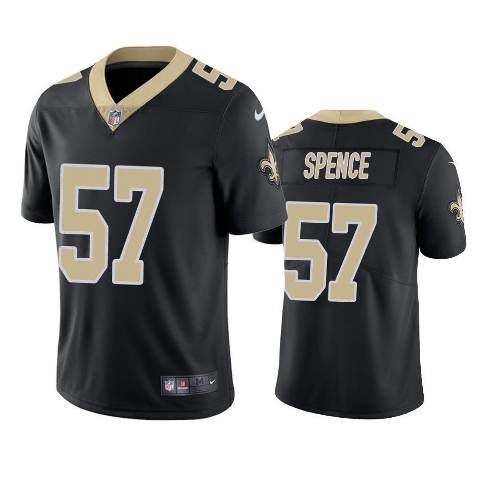 Noah Spence New Orleans Saints Black Vapor Limited 3D Jersey