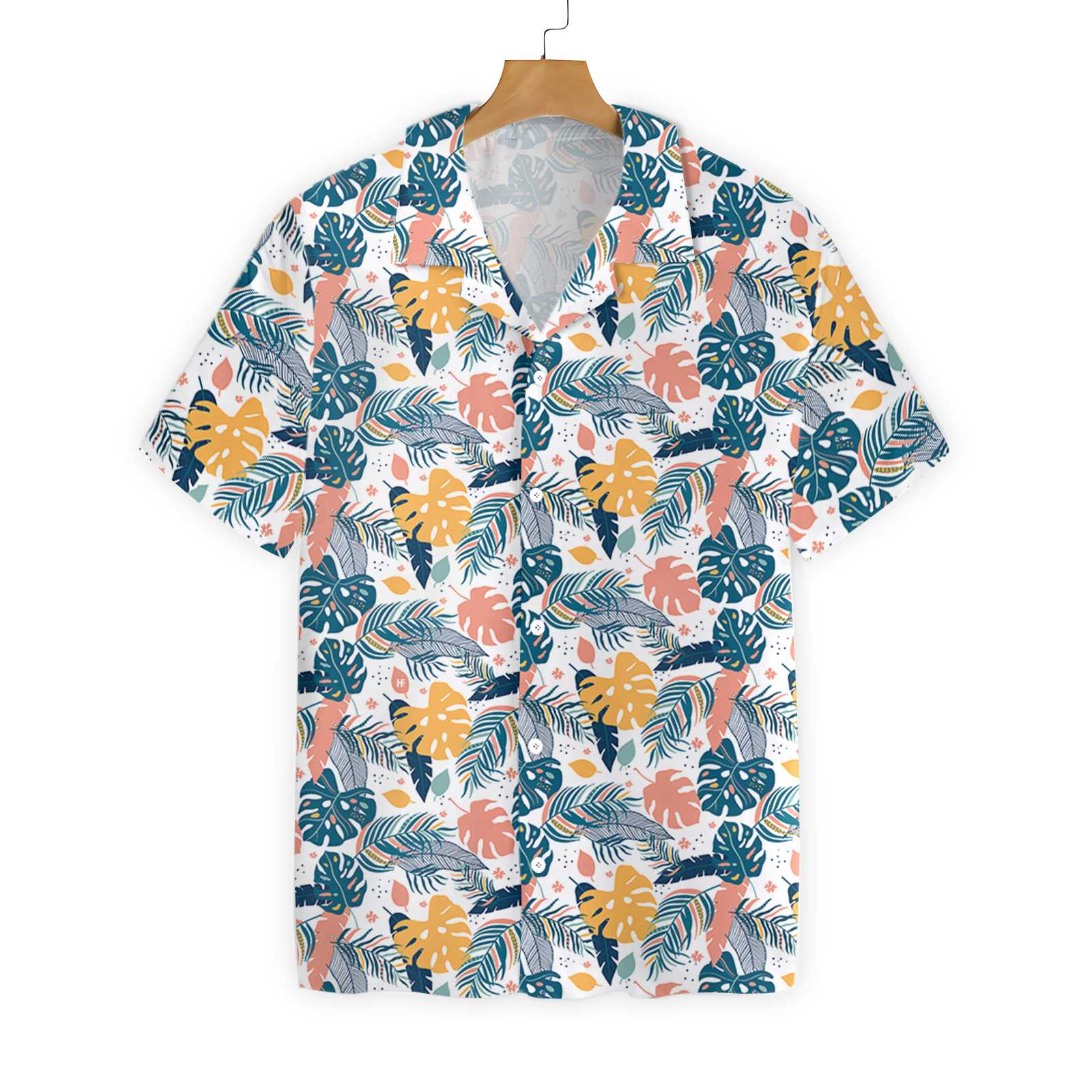 Tropical Leaves Elegant Exotic Hawaii Shirt Ha24195