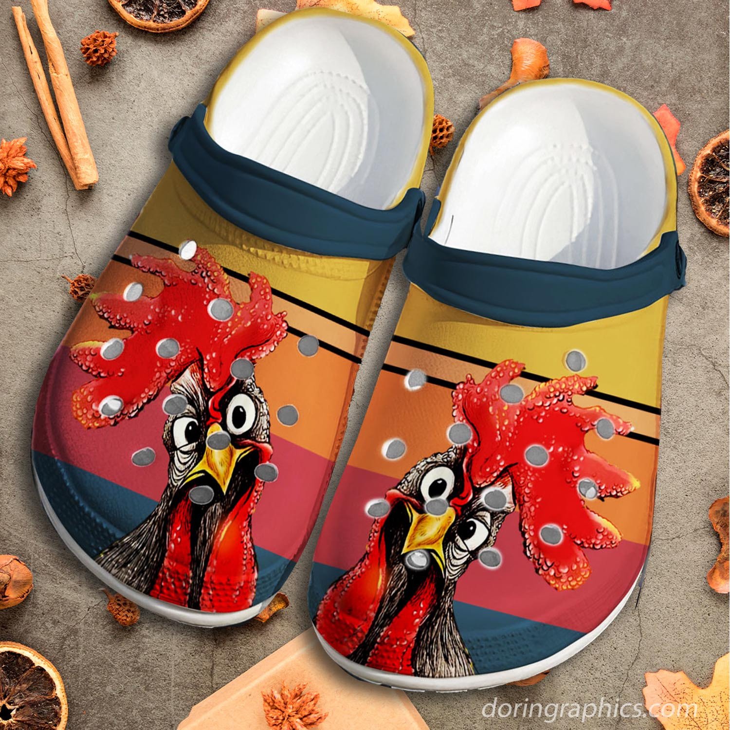 Chicken Looking Custom Shoes Funny – Stop Starting Look Chicken Shoe Christmas Gift For Women Men