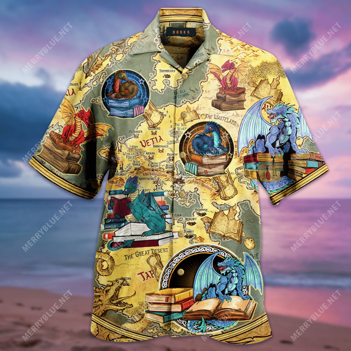 Get Here Books Dragon Unisex Hawaii Shirt Ha53476