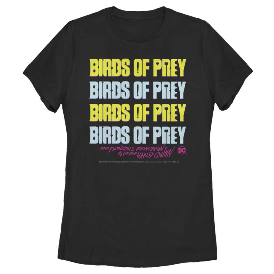 Birds of Prey Women’s Logo Stack  T Shirt