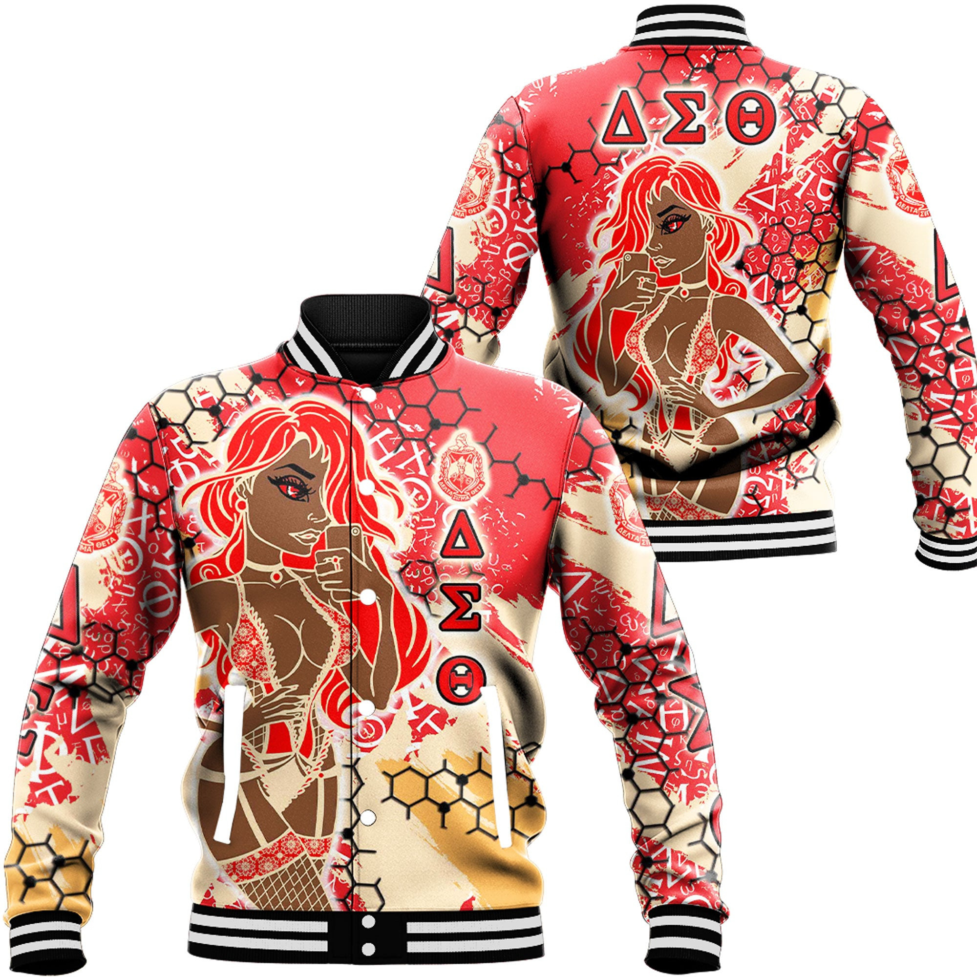 Africa Zone Clothing – Delta Sigma Theta Sorority Special Girl Baseball Jackets A35