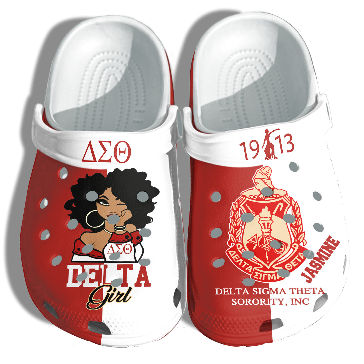 Delta Girl Customize Shoes Crocs Clog Gift Black Girl – Black Queen Delta Juneteenth Crocs Shoes – Delta-Girl