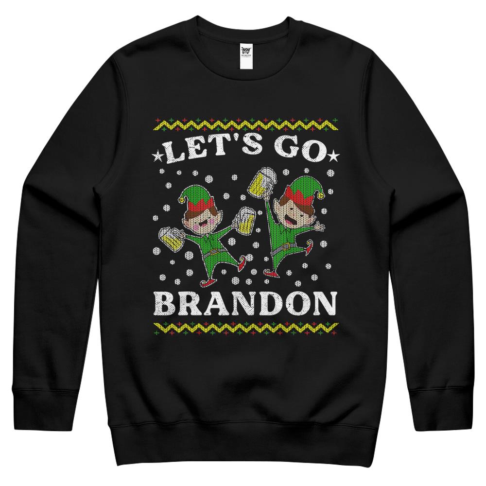 Let’S Go Branson Brandon Chant Christmas Crewneck Sweatshirt