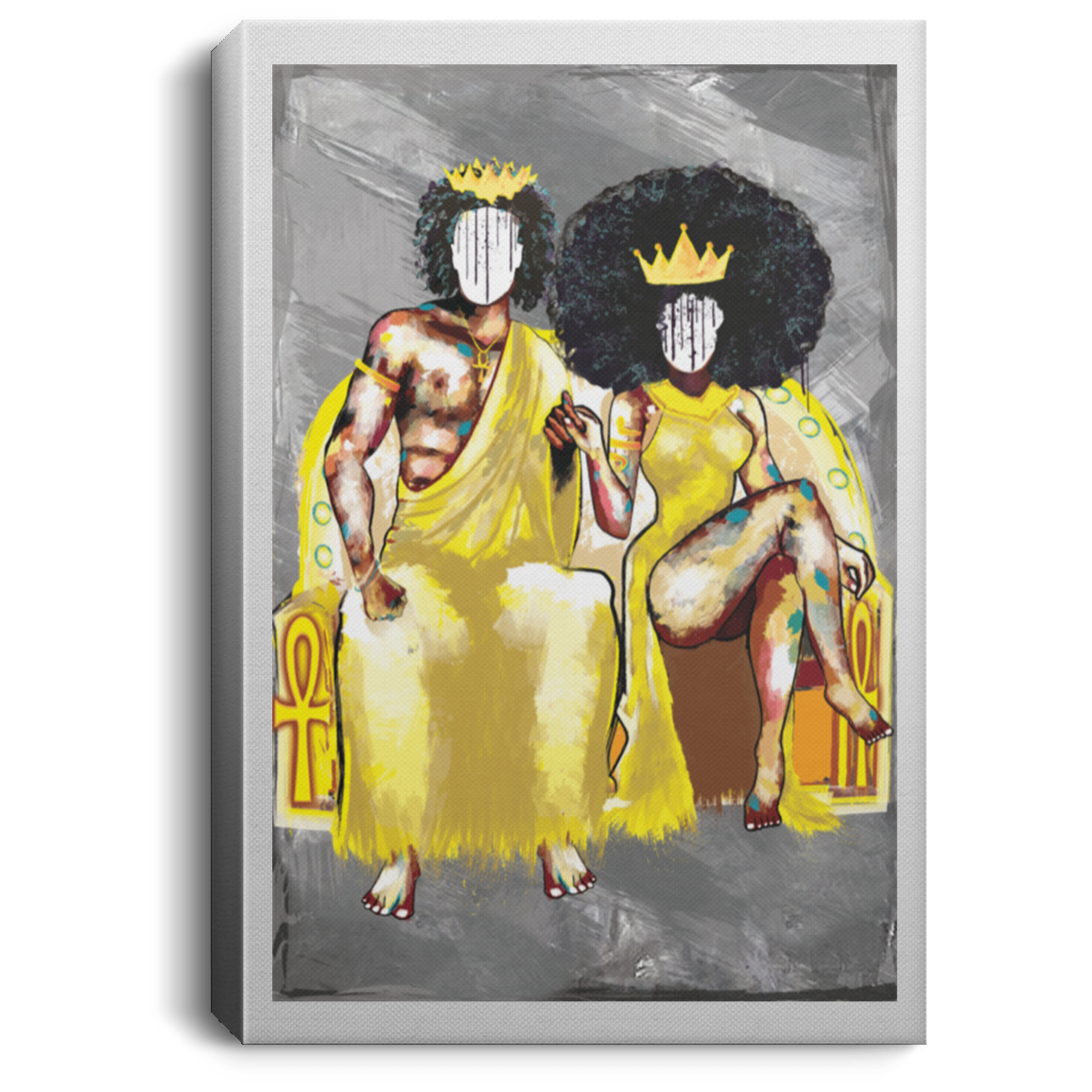 Black King And Queen Canvas