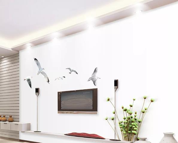 3D Animal White Pigeon Green Plant Wall Mural Wallpaper Lqh 136