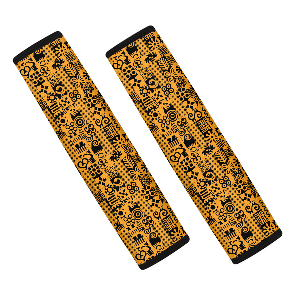 West African Adinkra Tribe Symbols Car Seat Belt Covers