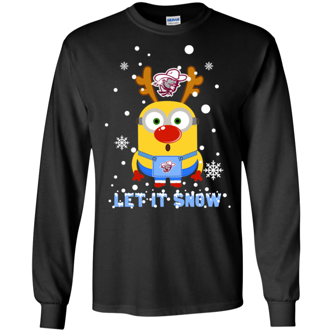 Buy Minion Eastern Kentucky Colonels Ugly Christmas Sweaters Let It Snow Ls Cotton T-Shirt