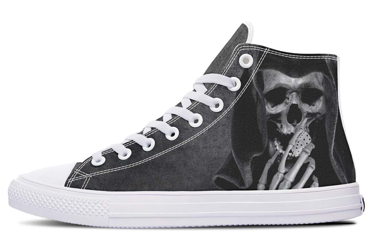 Skull And Dice High Top Vans Shoes – Skull Art Prints