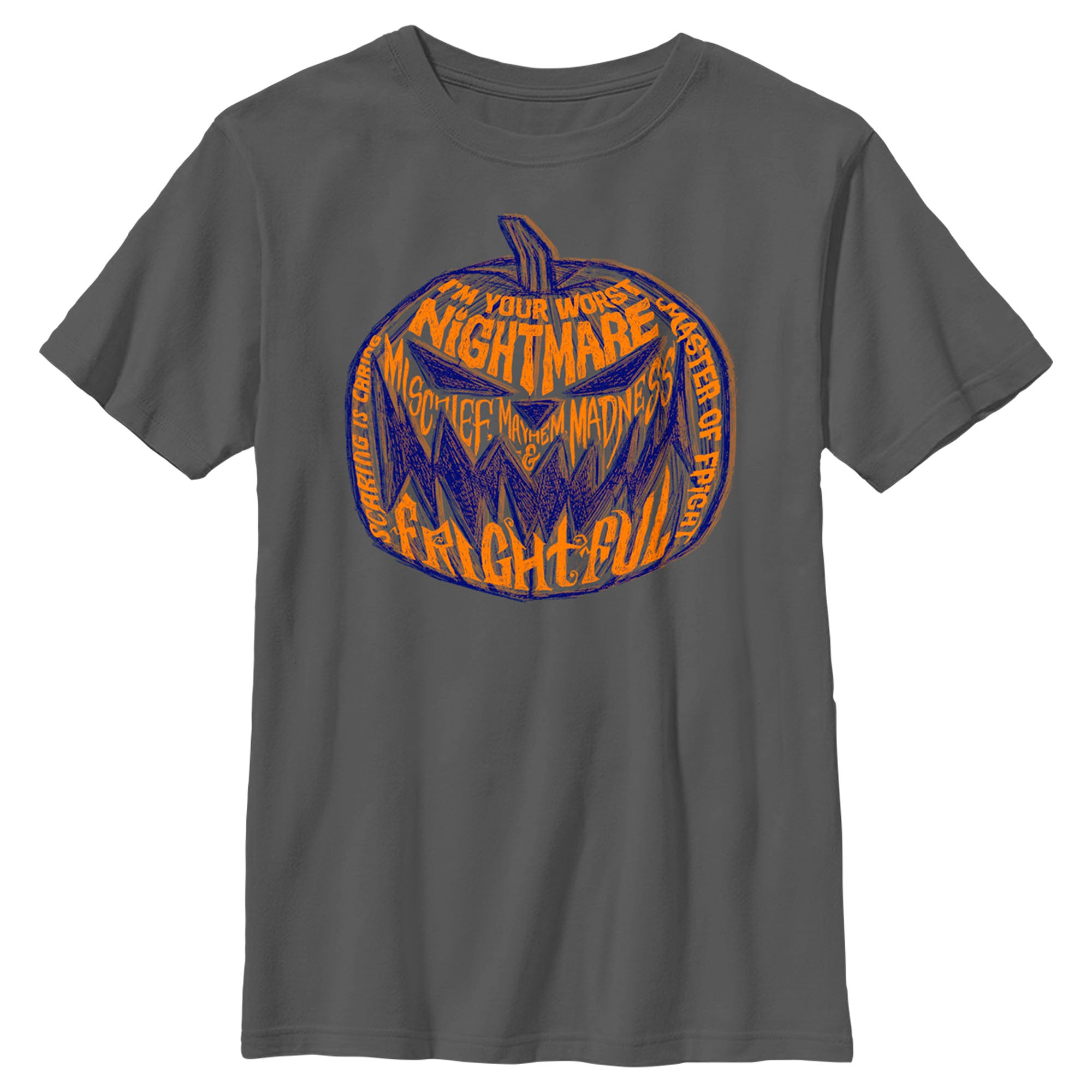 Boy’S The Nightmare Before Christmas Pumpkin King Script T-Shirt