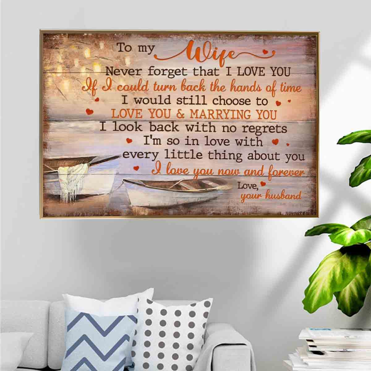 White Boat Poster – I’M So In Love With You Home Decoration Christmas Gift For Wife – Gigo Smart