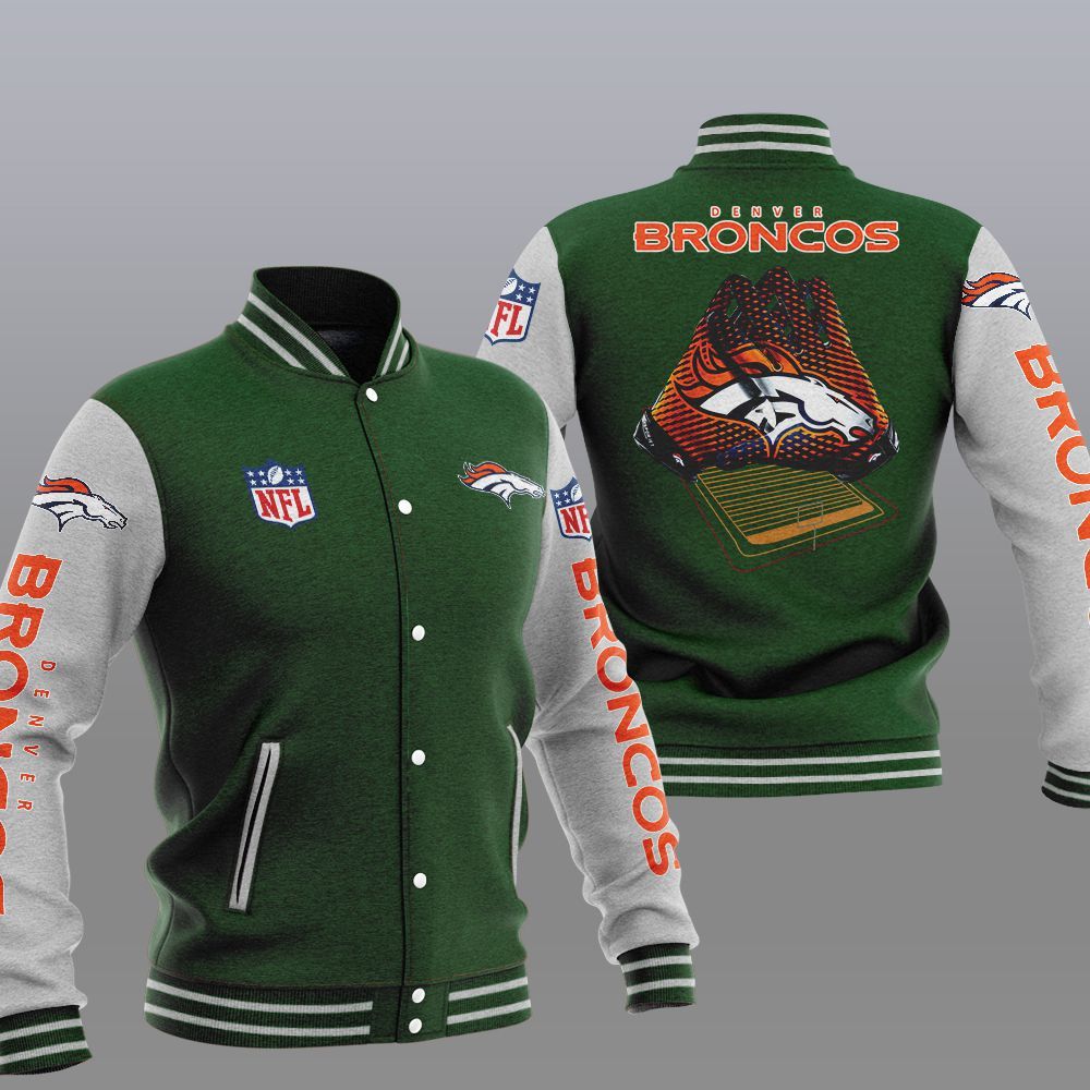 Denver Broncos Green Baseball Jacket