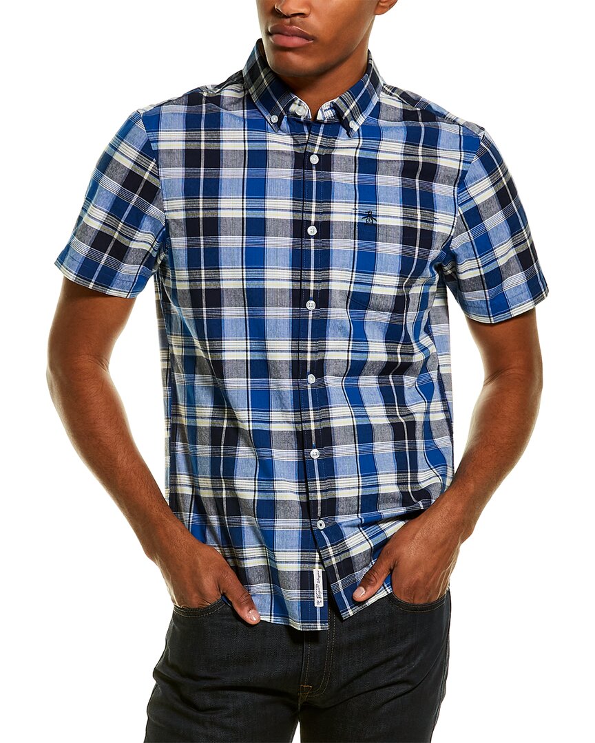 Original Penguin Roadmap Plaid Woven Shirt