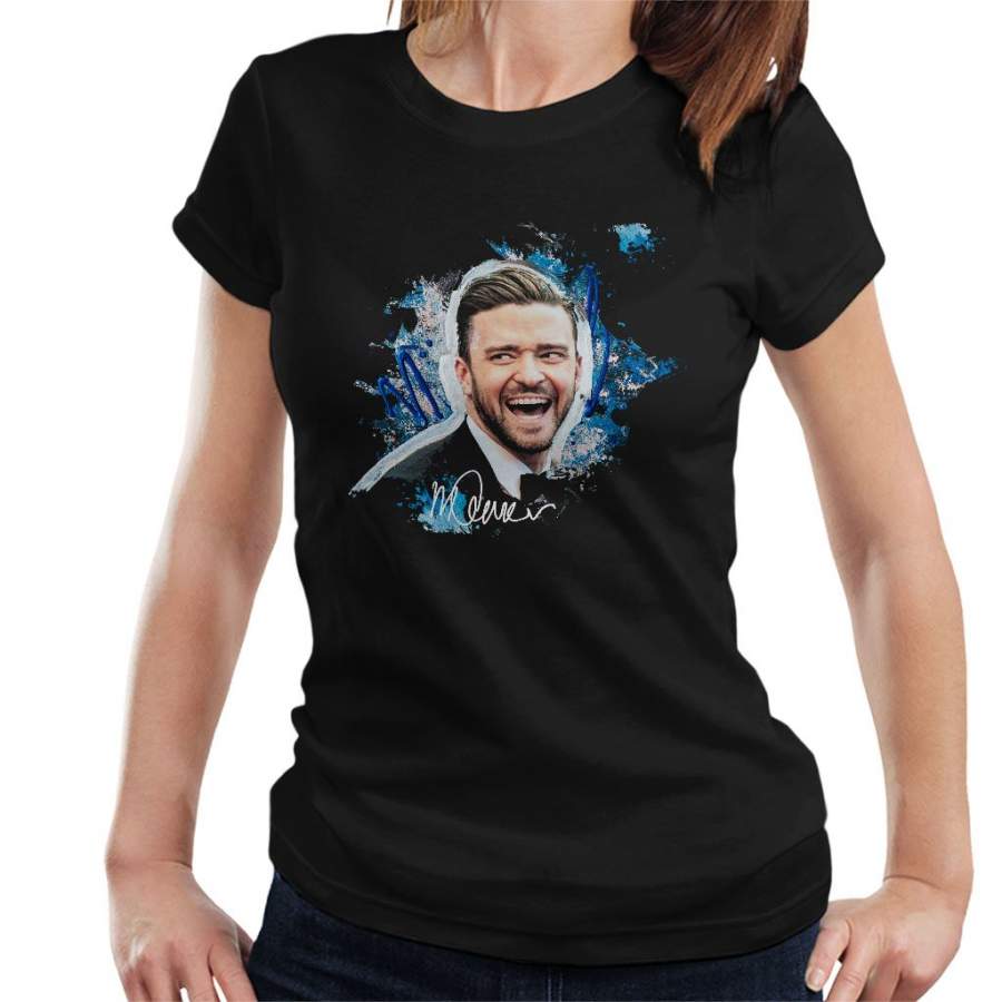 Sidney Maurer Original Portrait Of Justin Timberlake Women’s T-Shirt