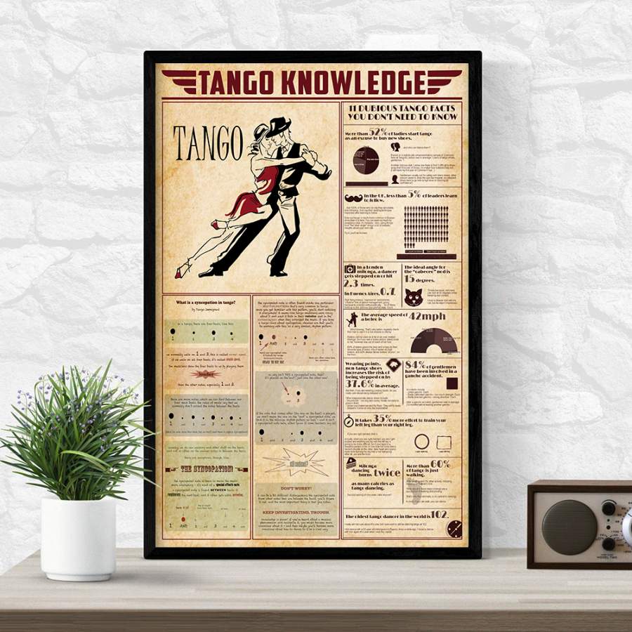 Wozoro Unframed Poster Tango Knowledge Size 11×17, 16×24, 24×36 inch