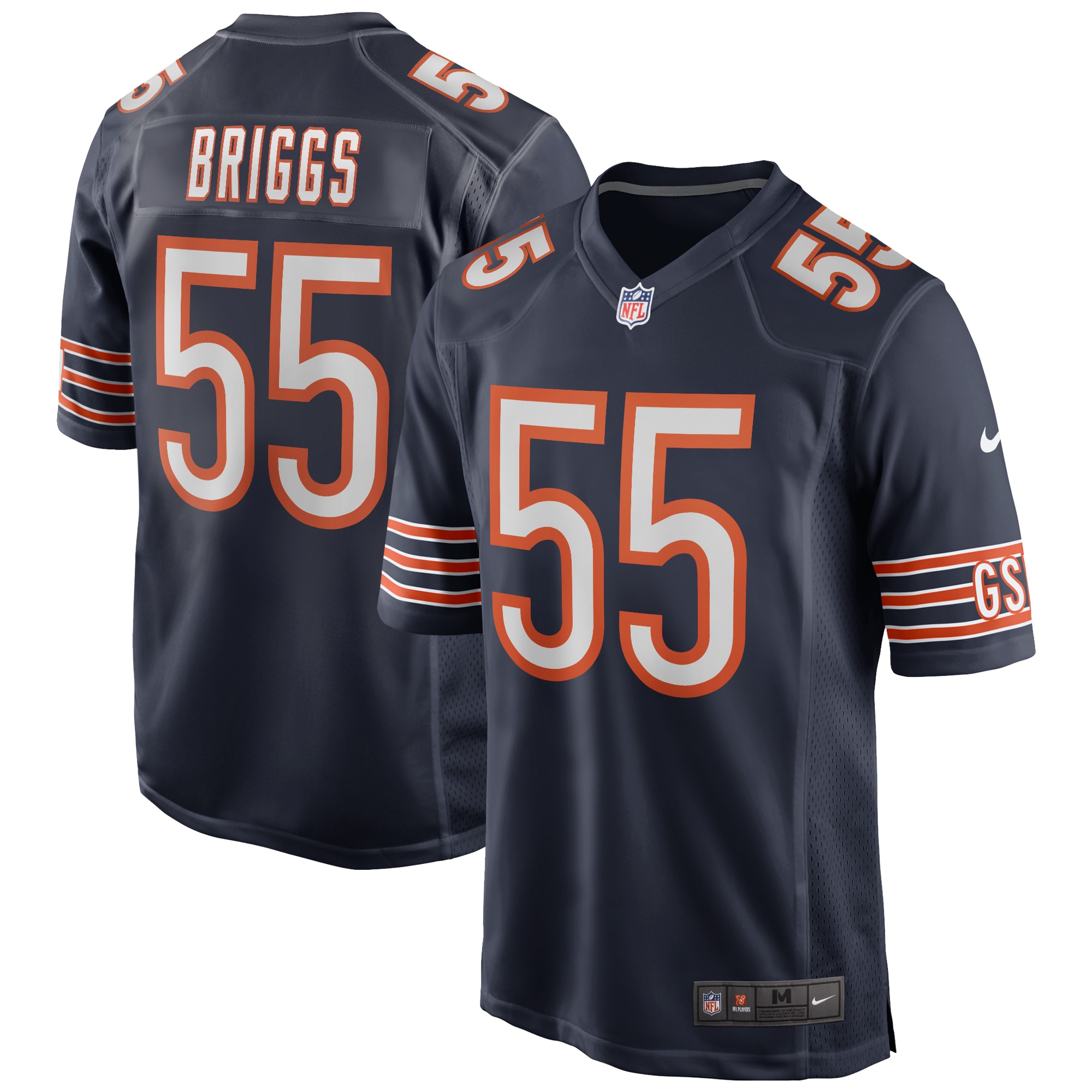 Men’s Chicago Bears Lance Briggs Navy Game Retired Player Jersey