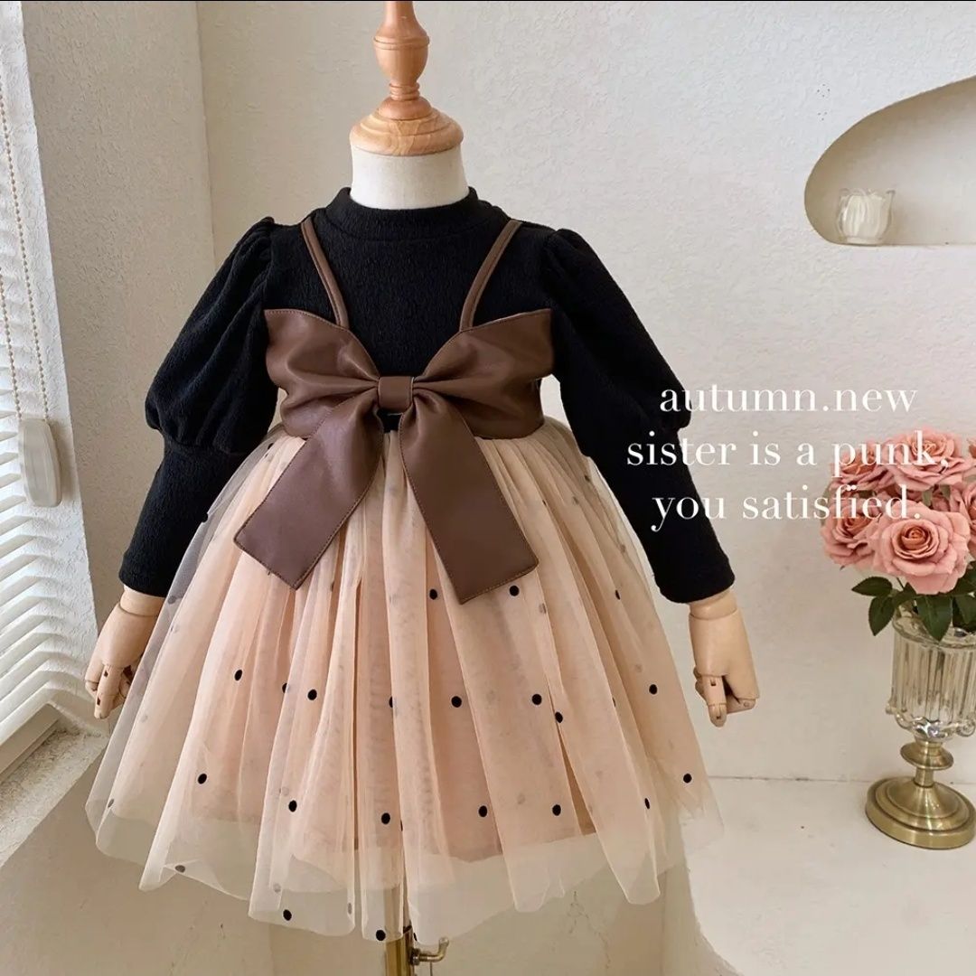 2022 Brand New Girls Baby Princess Dress Elegant Girl Kids Spring Autumn Birthday Dresses Kids Vestido Children Clothes alx