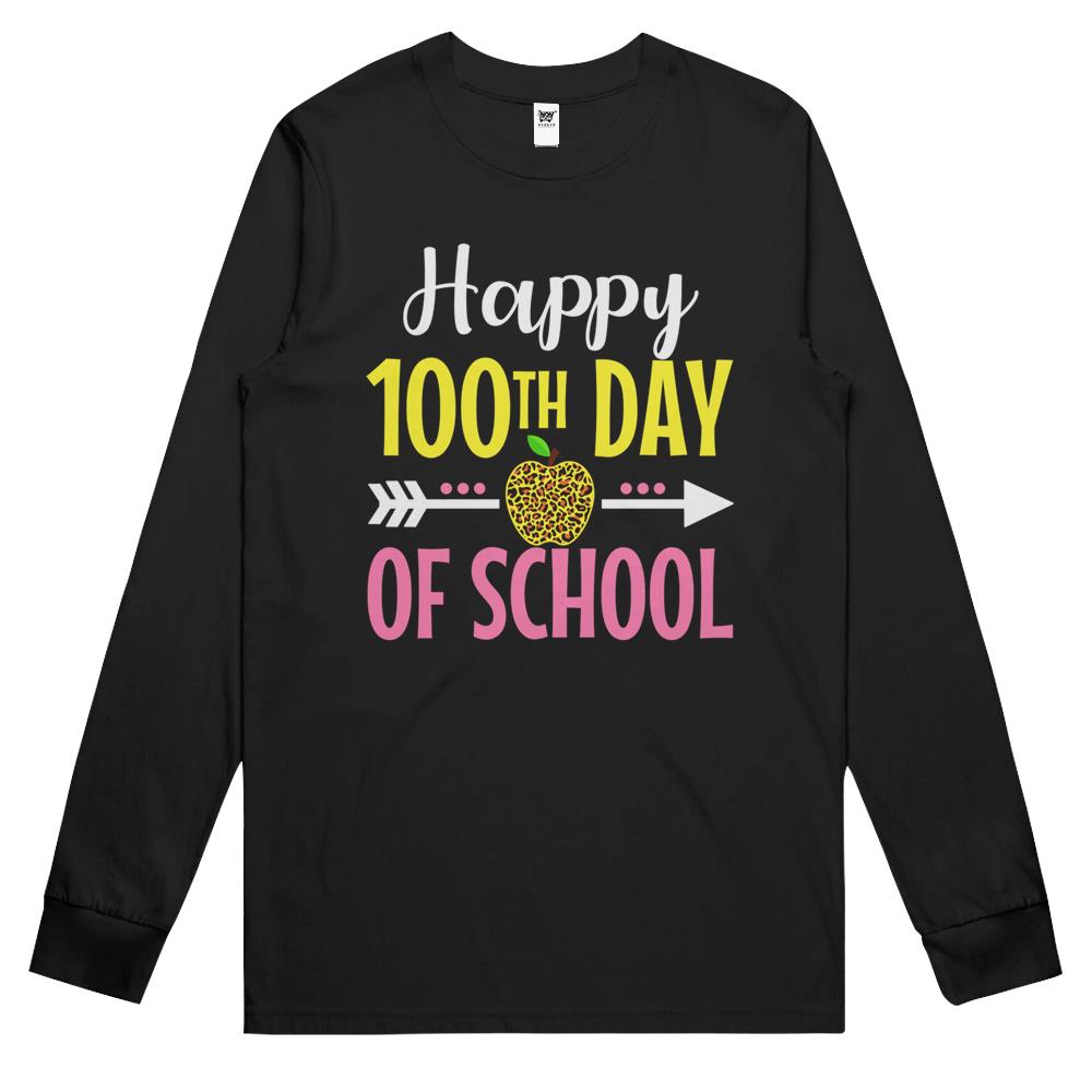 100Th Day Of School Teachers Womens Girls 100 Days Of School Long Sleeve T Shirts