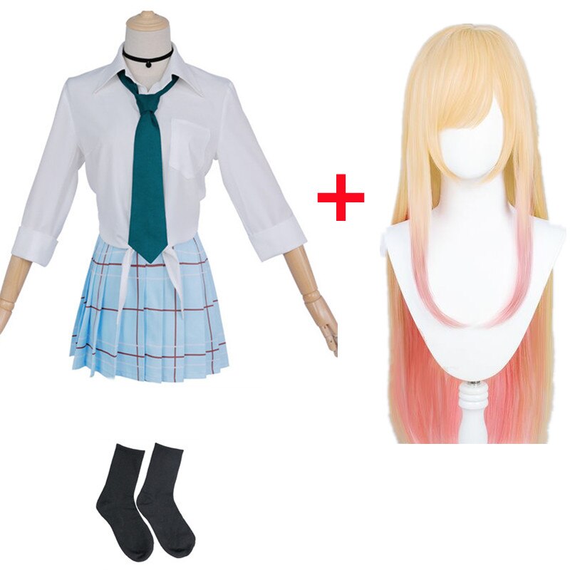 Anime Marin Kitagawa My Dress Up Darling Cosplay Costume JK School Uniform Skirt Outfits Halloween Carnival Suit alx