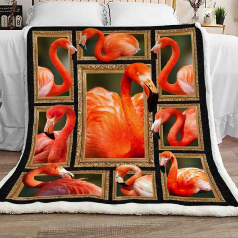 Flamingo Sherpa Blanket JR1301 78O42