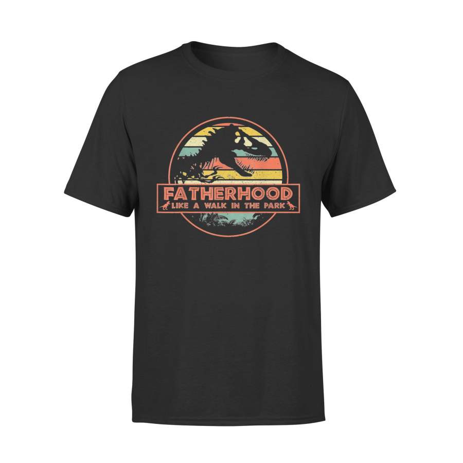 Black Funny Dinosaur T-rex Fatherhood T-shirt – Standard Tee