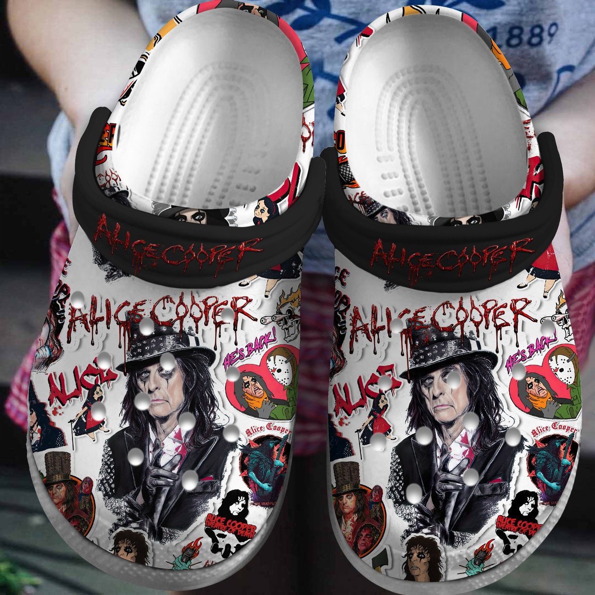 Alice Cooper Music Crocs Crocband Clogs Shoes Comfortable For Men Women and Kids 2