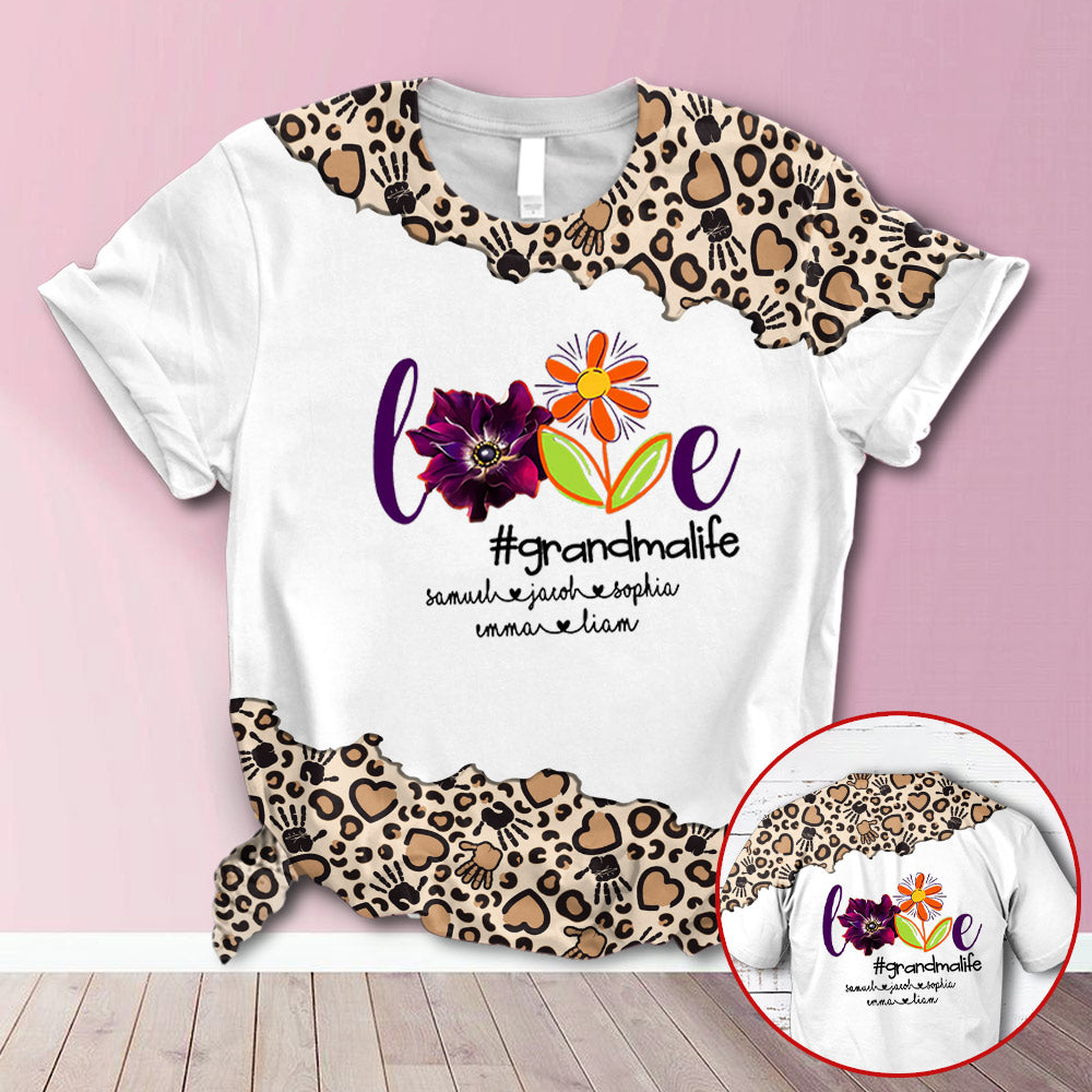 Personalized Love Grandmalife Anemone Leopard All Over Print Shirts, 3D Hoodie, Sweatshirt, Shirt And Polo For Grandma Hn98 Trhn