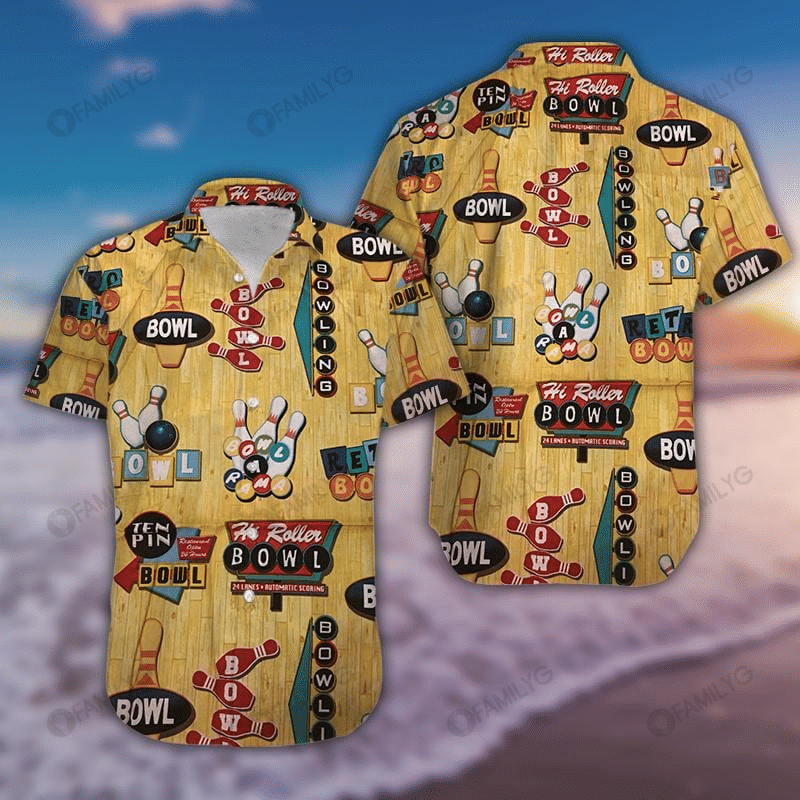 Unique Bowling Shirts – Amazing Retro Bowling Hi Roller Bowl Unisex Hawaiian Shirts Summer Hawaiian For Men, Women, Couple