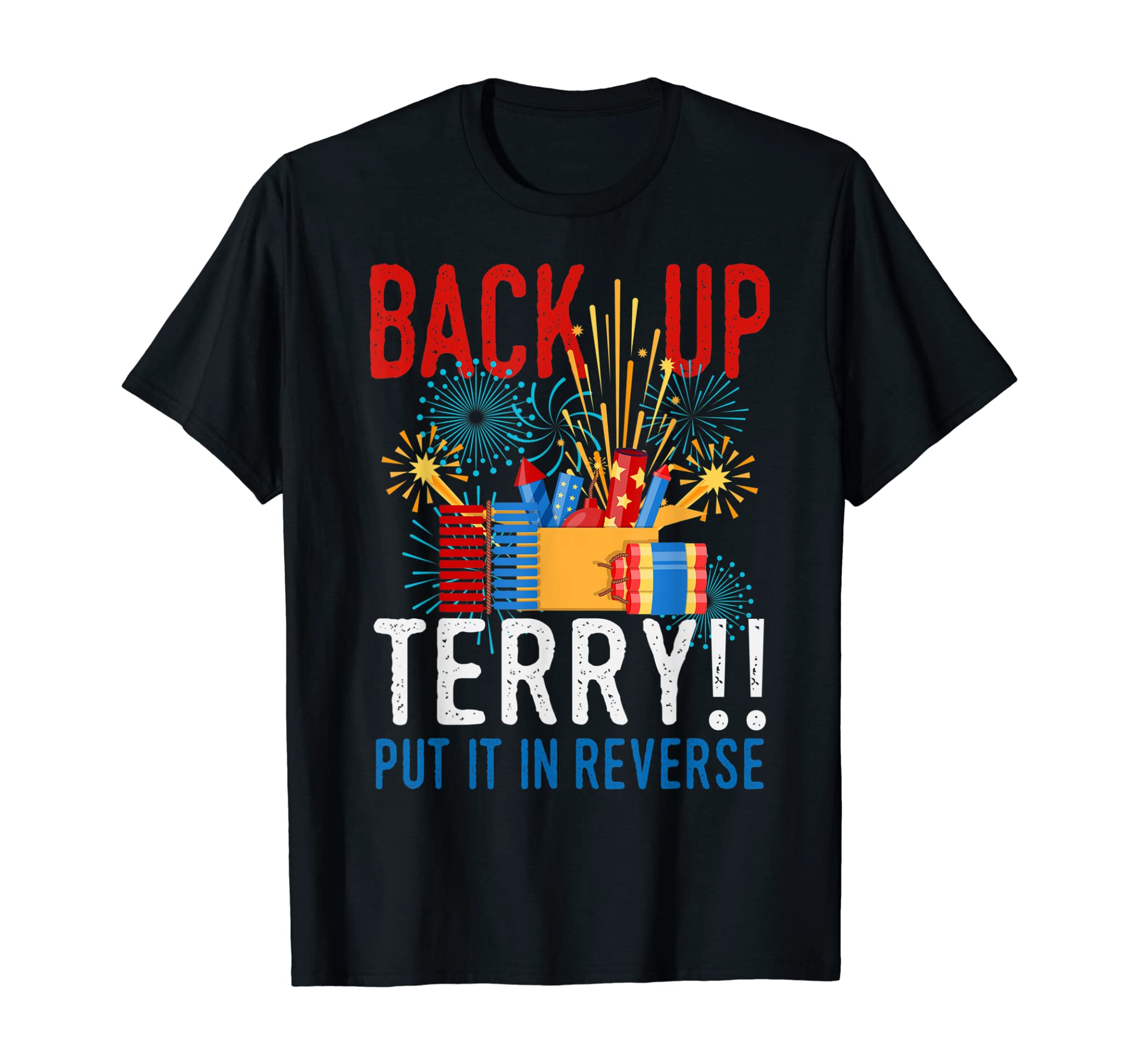 Patriotic 4th of July American Flag Back Up Terry T Shirt