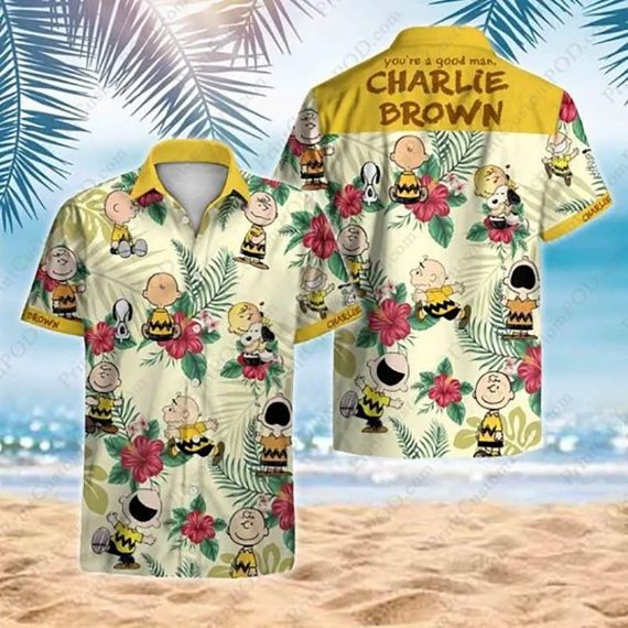 Charlie Brown Snoopy Hawaiian Shirt Aloha Beach Holiday 976 Casual Ha26791