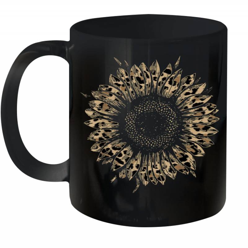 Cool Cheetah Leopard Print Sunflower Gift Mug