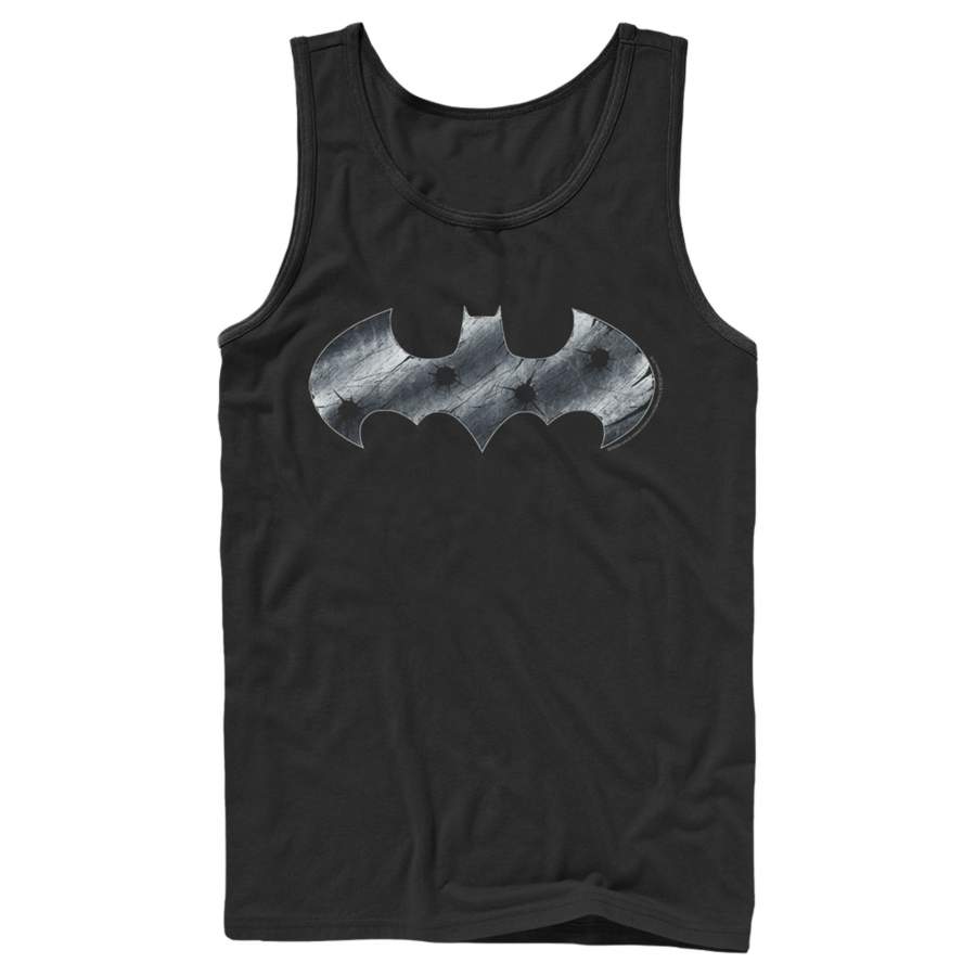 Batman Men’s Steel Scars Logo  Tank Top