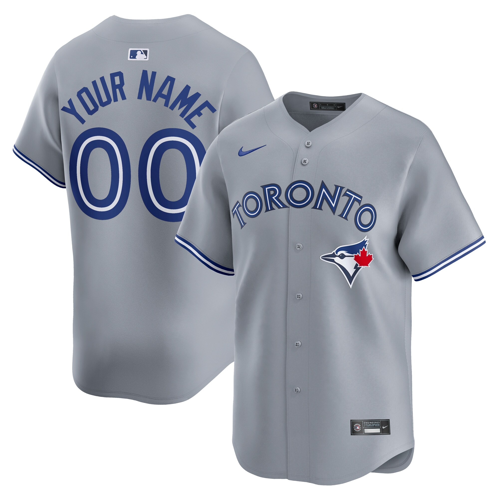 Toronto Blue Jays Away Limited Custom Jersey – Gray