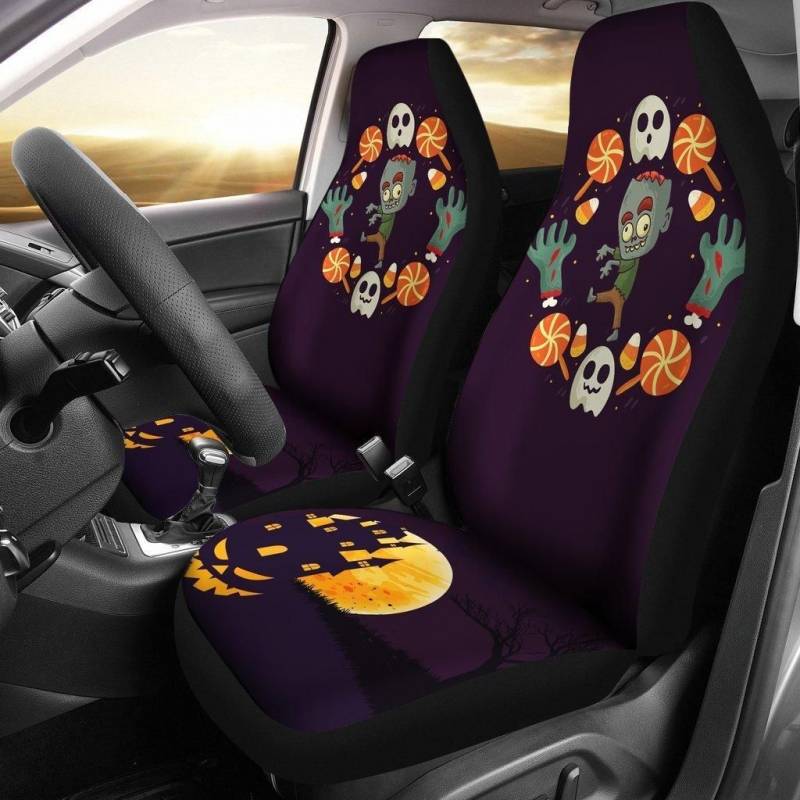 Zombie Halloween Car Seat Covers Set of 2