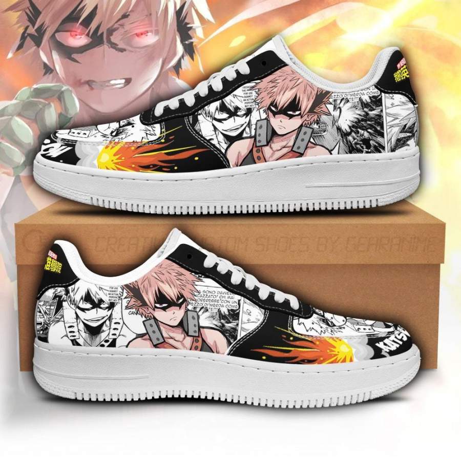 Katsuki Bakugou Air Sneakers Custom My Hero Academia Anime Shoes Fan Gift PT05