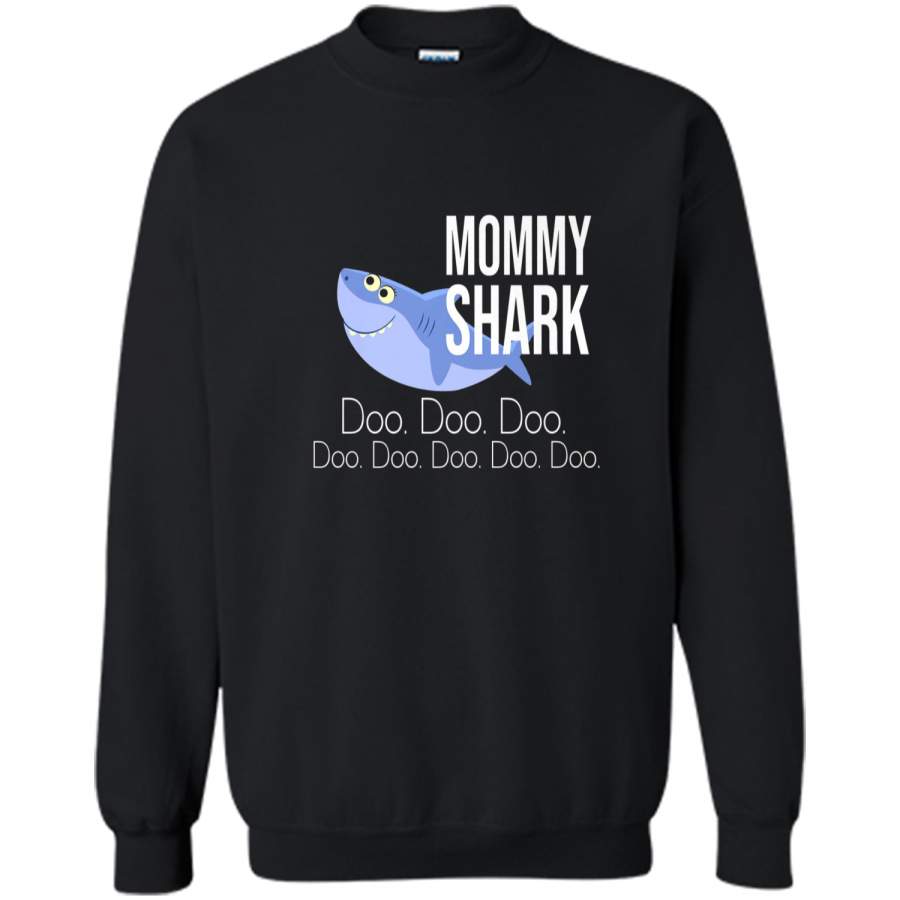 "Mommy Shark" Baby Mommy Daddy Matching Family Shark  Printed Crewneck Pullover Sweatshirt