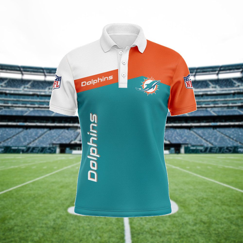 Miami Dolphins Full Printing, Miami Dolphins Polo Shirt, Miami Dolphins All Over Print Shirt,  Miami Dolphins Gift Dgc1