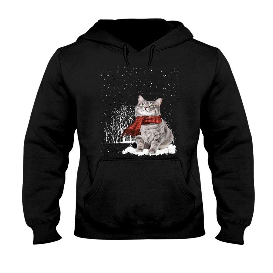 Cute Cat Christmas Gift For Cat Lovers Custom T-Shirt Hoodie