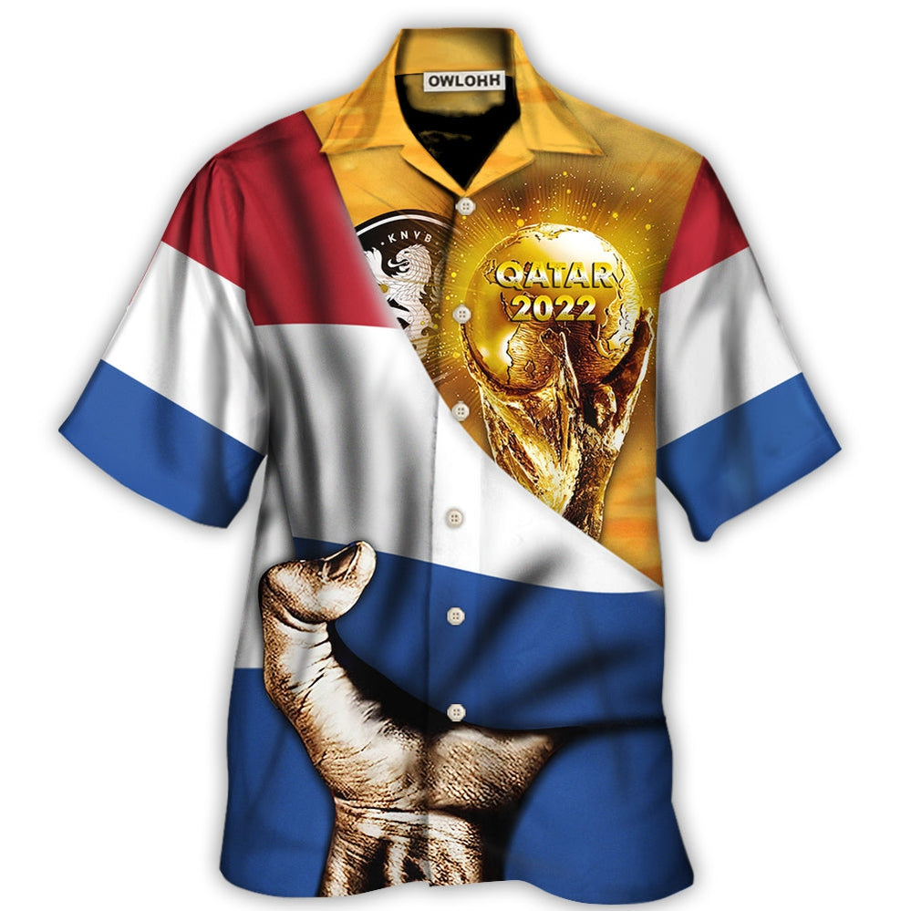 World Cup Qatar 2022 Netherlands Will Be The Champion Flag Vintage – Hawaiian Shirt  – Owl Ohh