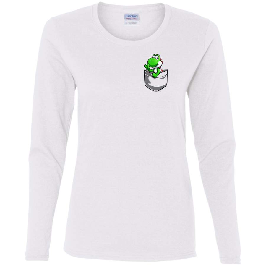 AGR Pocket Yoshi Tshirt Ladies’ Cotton LS T-Shirt