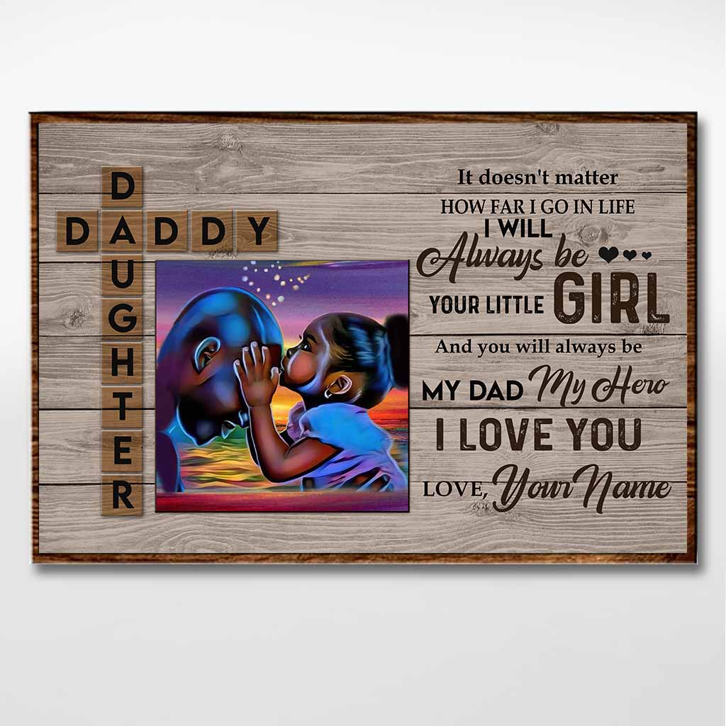 Your Little Girl – African American Personalized Poster