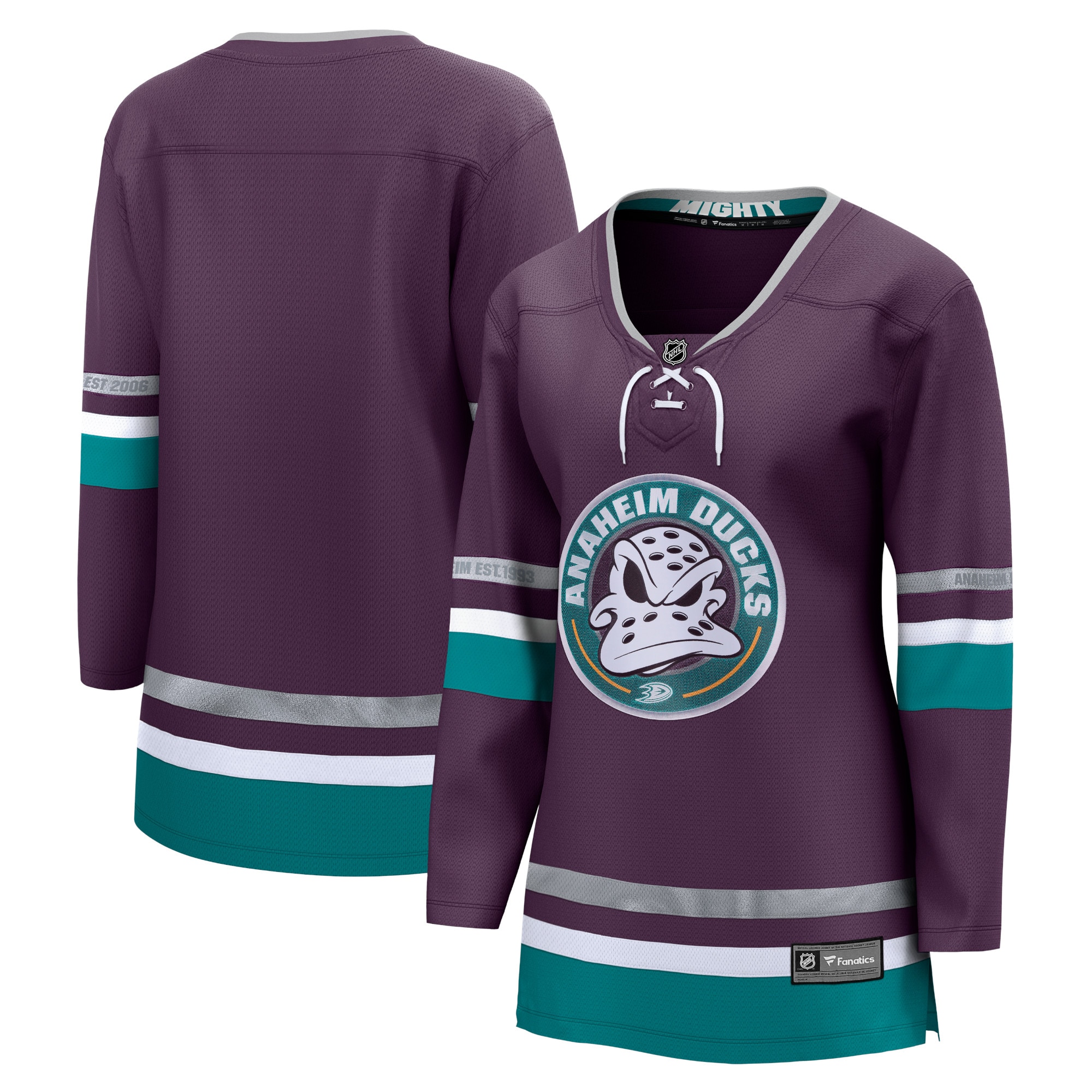 Anaheim Ducks Branded Women's 30th Anniversary Premier Breakaway Jersey  Purple