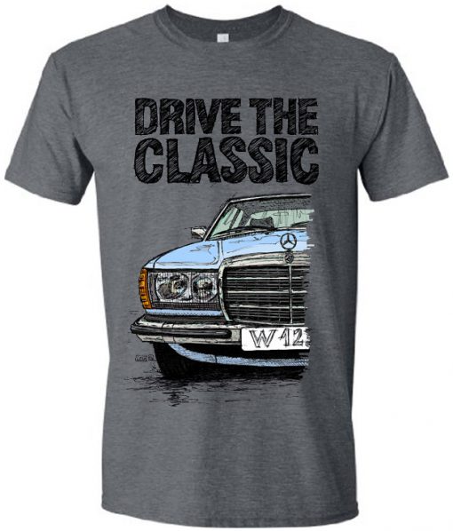 Clasic Retro Mercedes W123 T-shirt