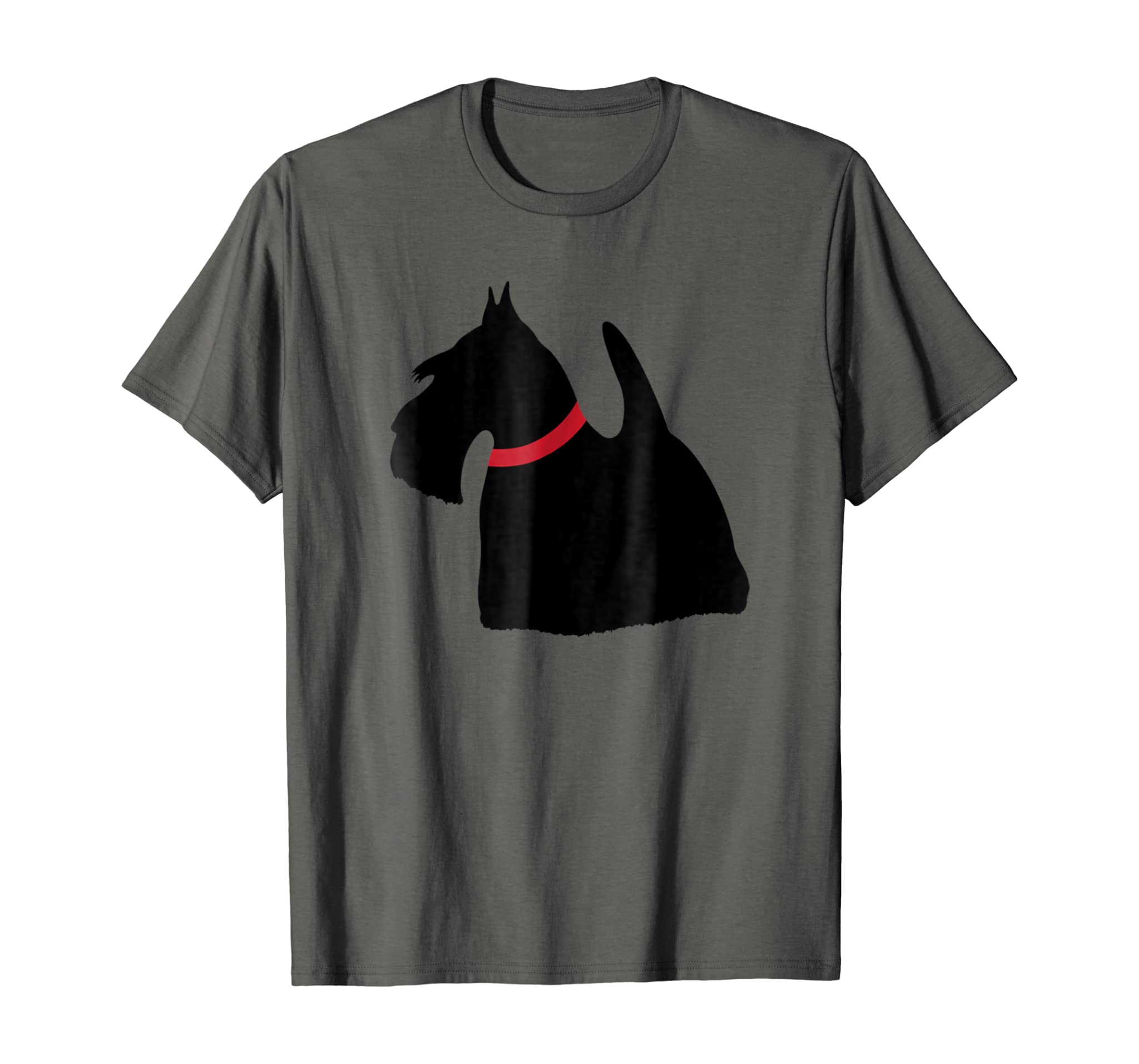 Scottish Terrier with Red Collar Scottie Dog Gift Tshirt