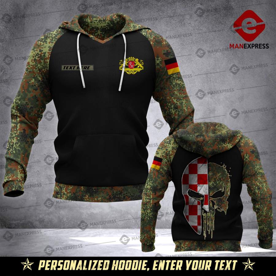 Soldier Bremen- Germany camo army personalized 3d Printed HOODIE LEN