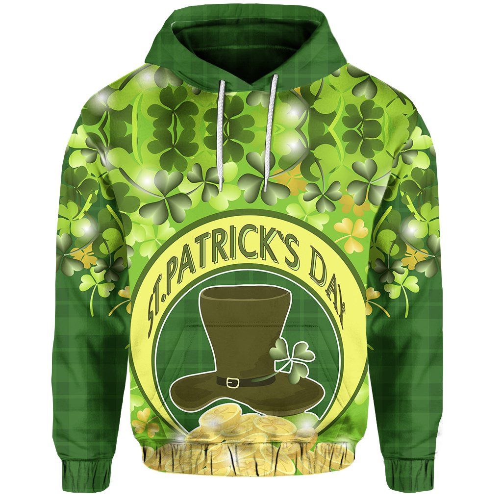 (Custom Personalised) St. Patrick’s Day Hoodie Shamrock K13