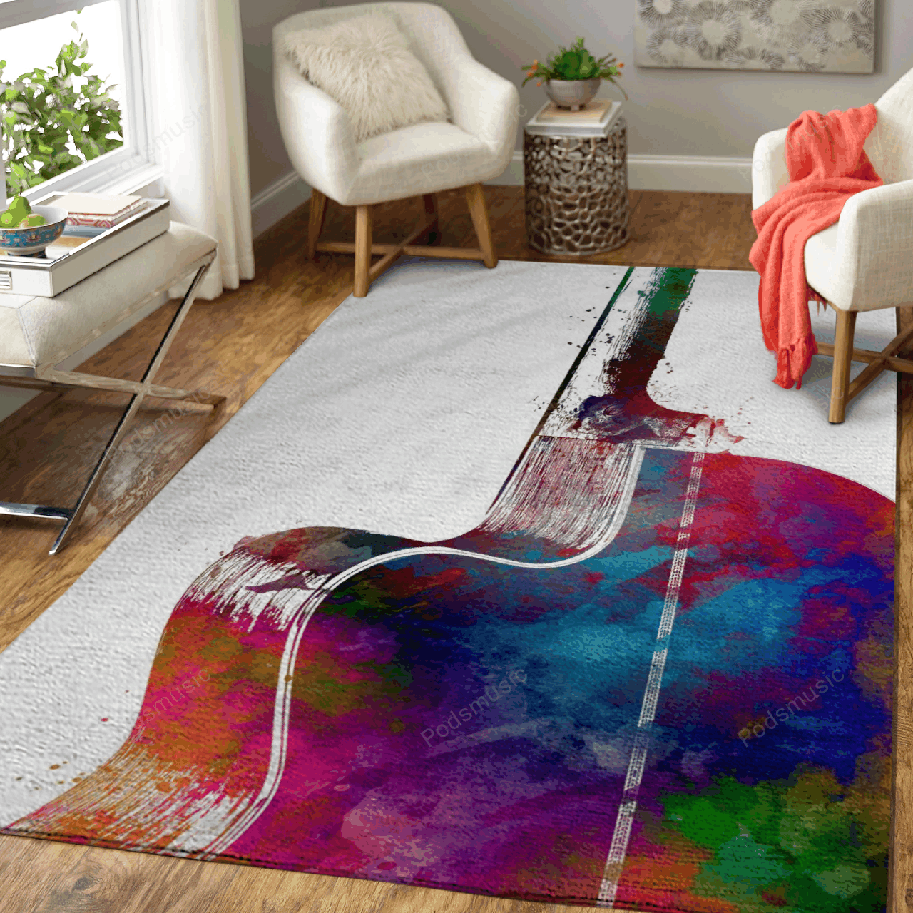 Guitar 3 – Music Art For Fans Area Rug Carpet