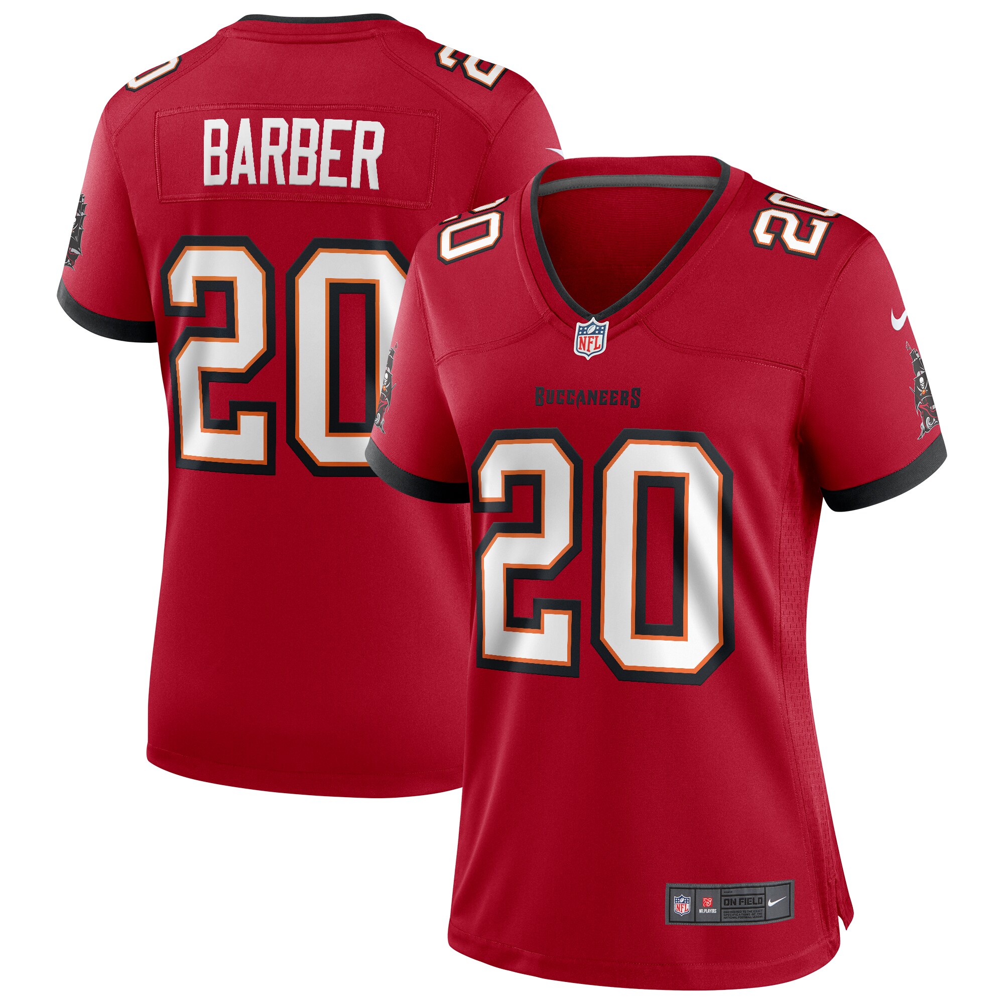 Women’s Tampa Bay Buccaneers Ronde Barber Red Game Retired Player Jersey