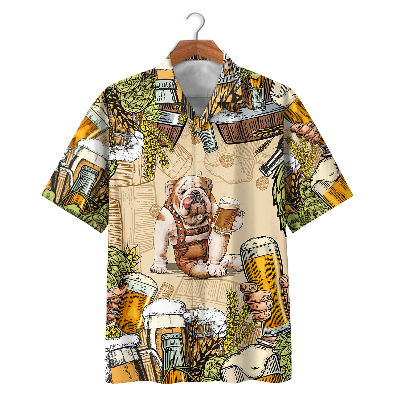 Bulldog Hawaii Shirt Unisex Adult Ha104467